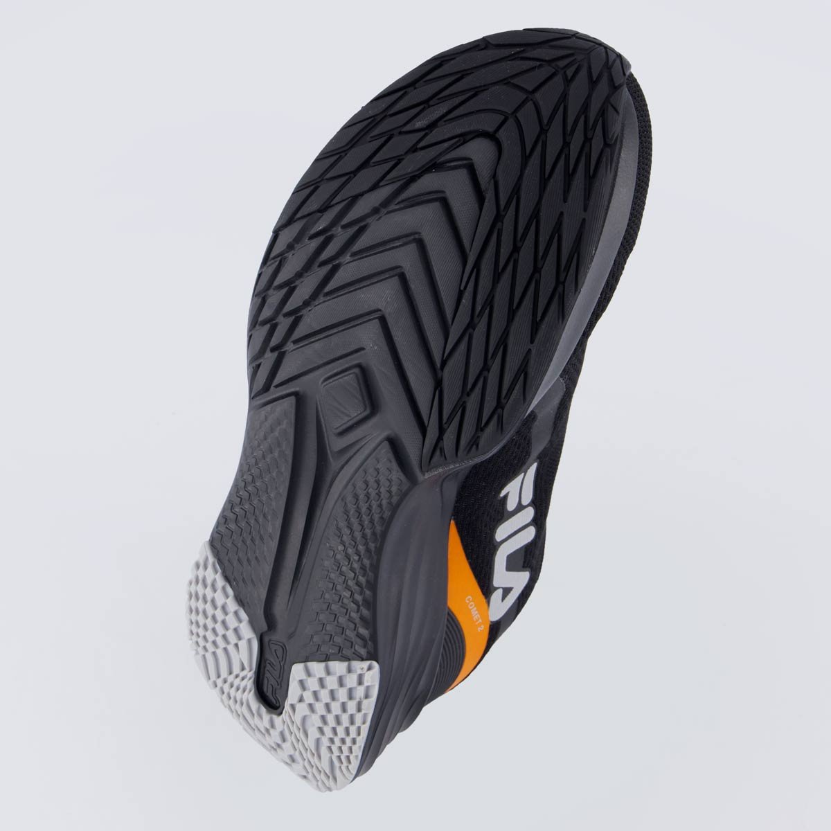 Tênis Fila Comet 2 Preto e Laranja Preto 5