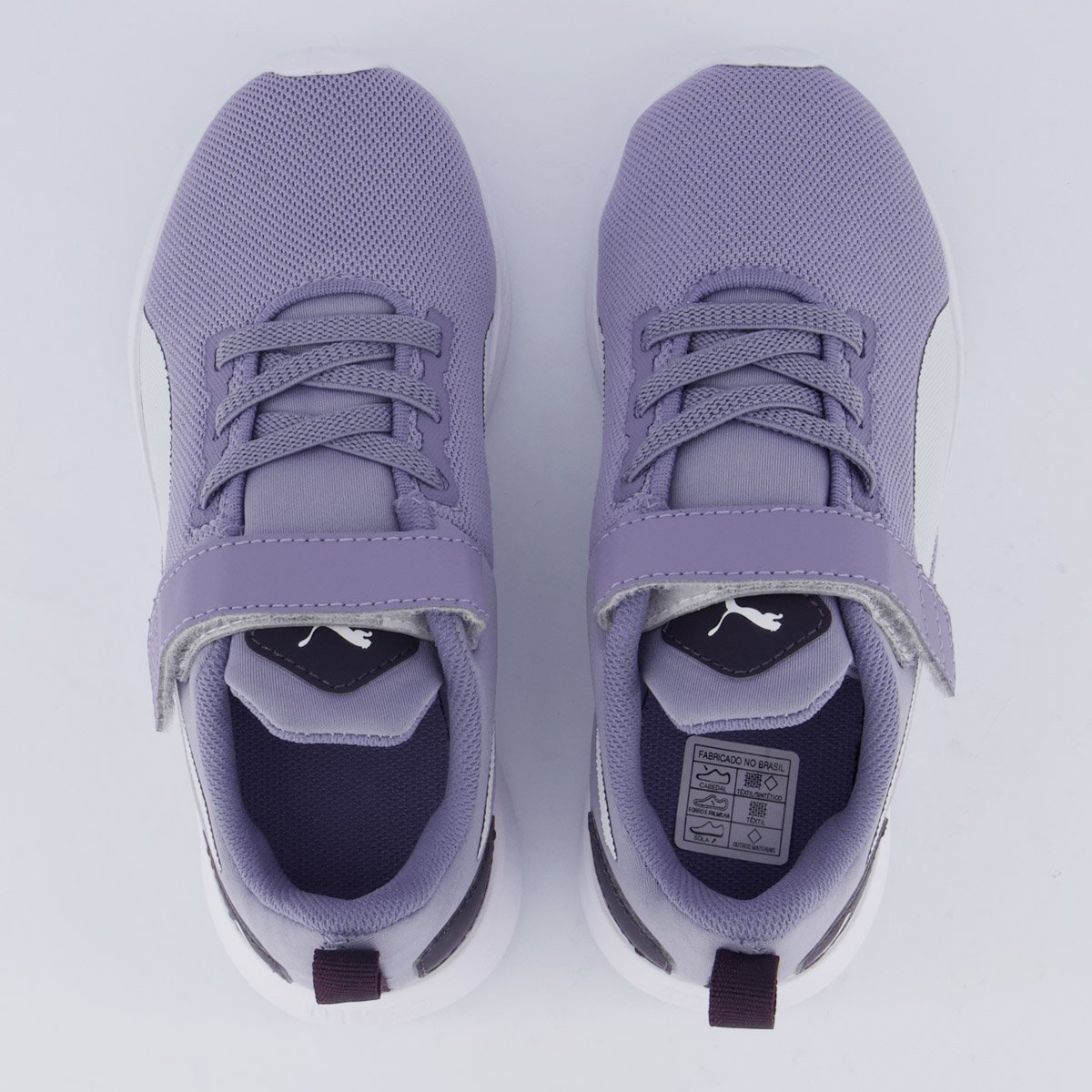 Tênis Puma Flyer Runner Mesh Juvenil Lilás e Branco Lilás/Branco 4