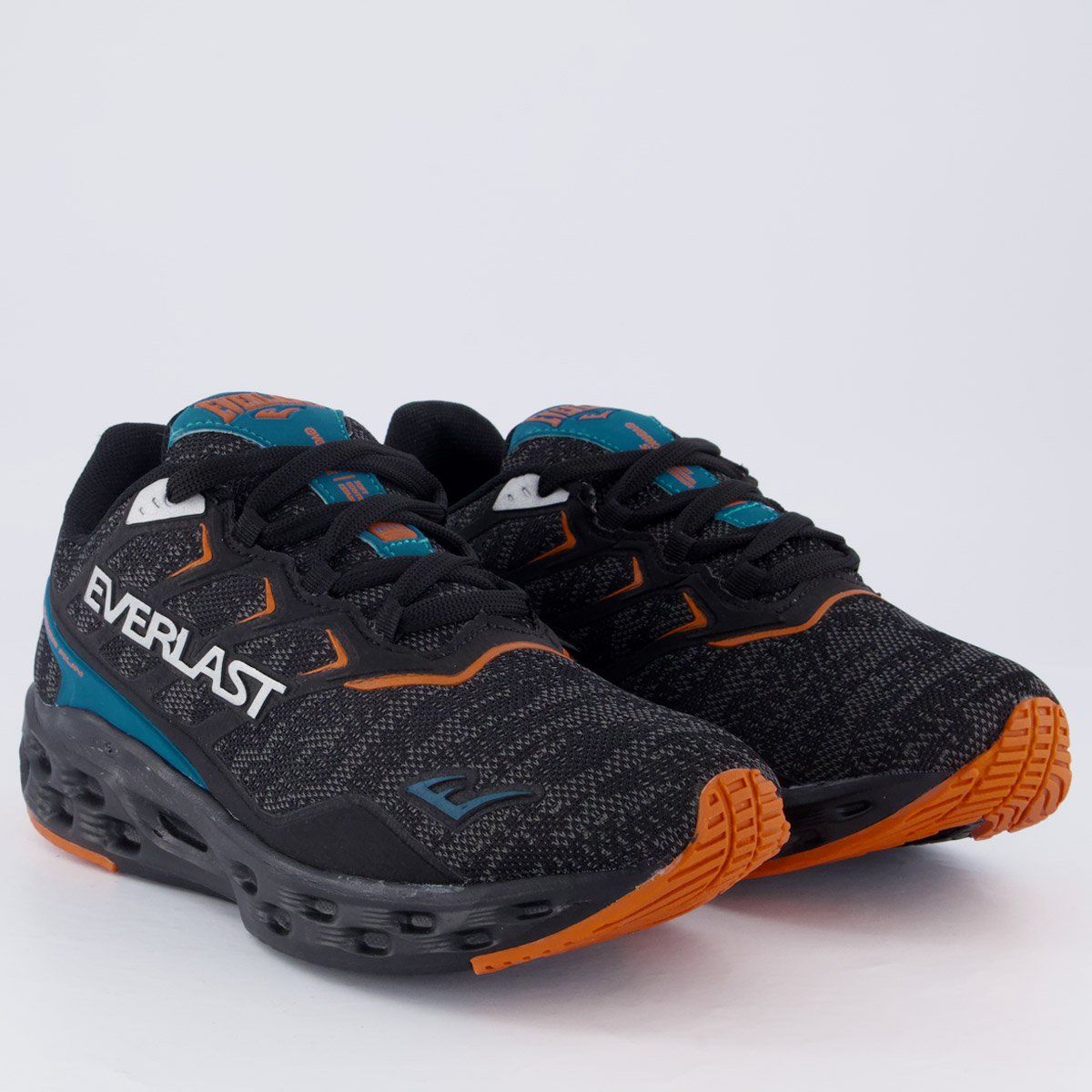 Tênis Everlast Climber Run Preto e Laranja Preto 2