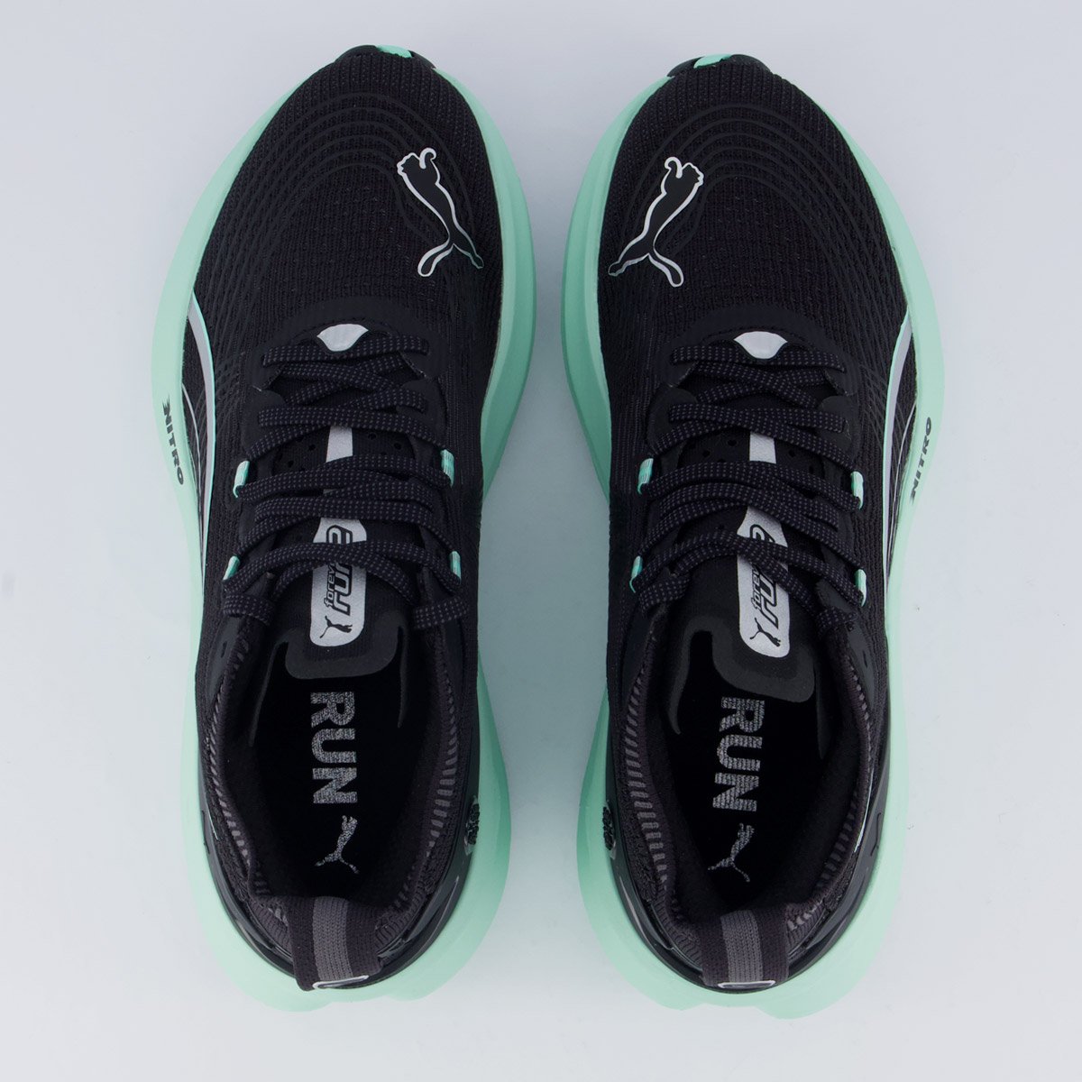 Tênis Puma Forever Run Nitro 2 Feminino Preto e Verde Preto/Verde 4