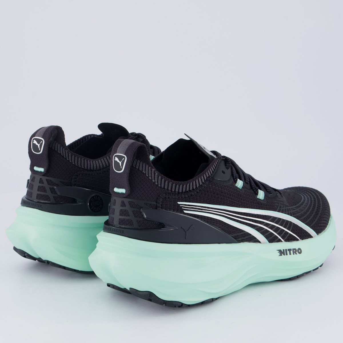 Tênis Puma Forever Run Nitro 2 Feminino Preto e Verde 3