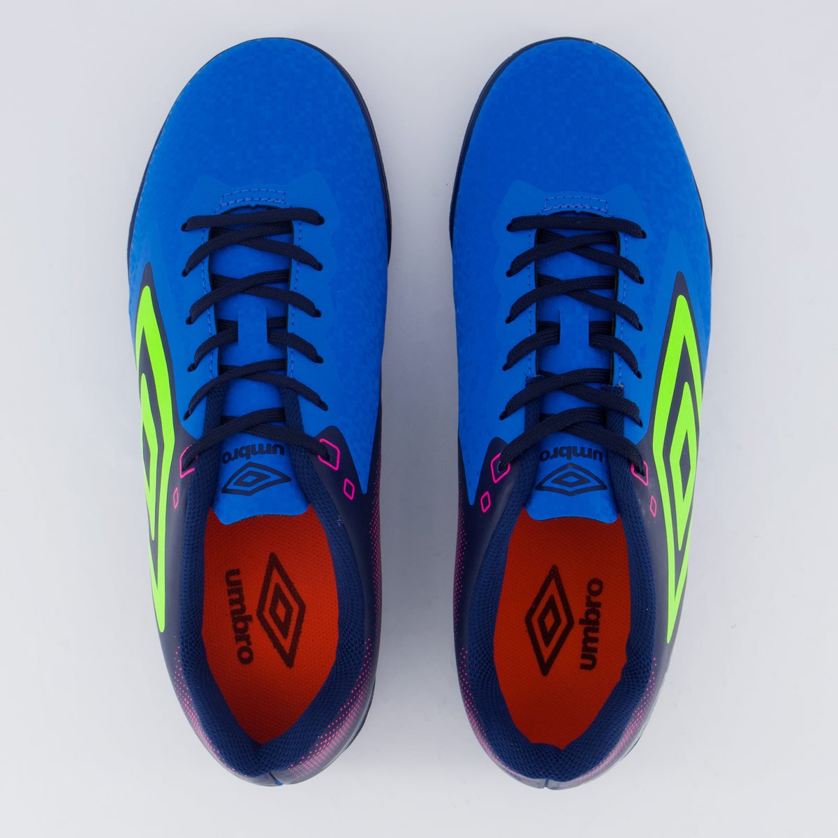 Chuteira Umbro Techno II Society Marinho e Verde Azul/Verde 4