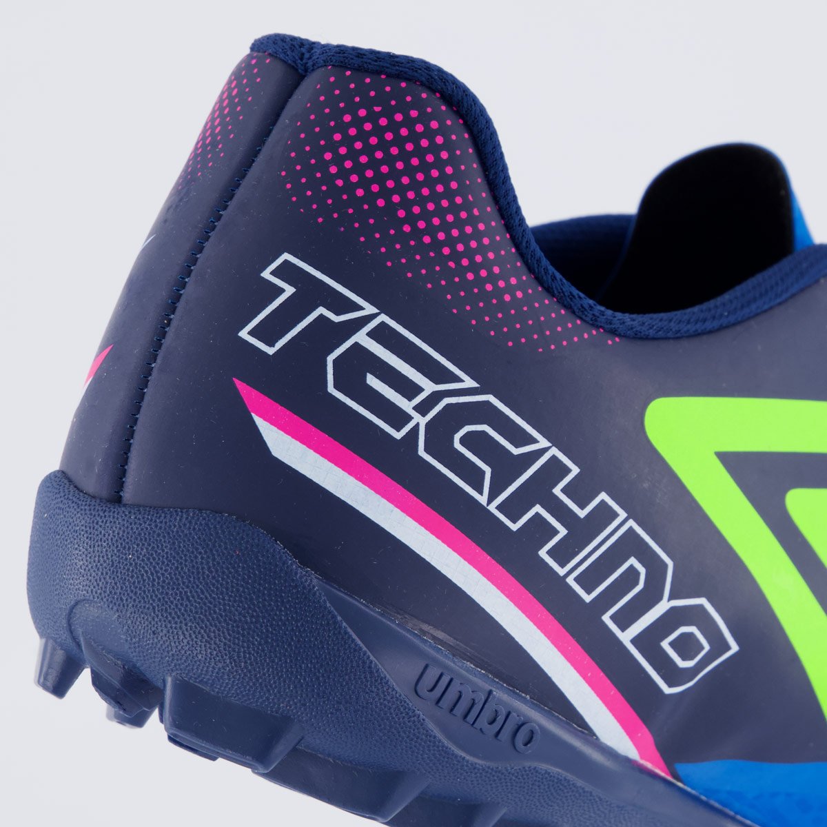 Chuteira Umbro Techno II Society Marinho e Verde Azul/Verde 6