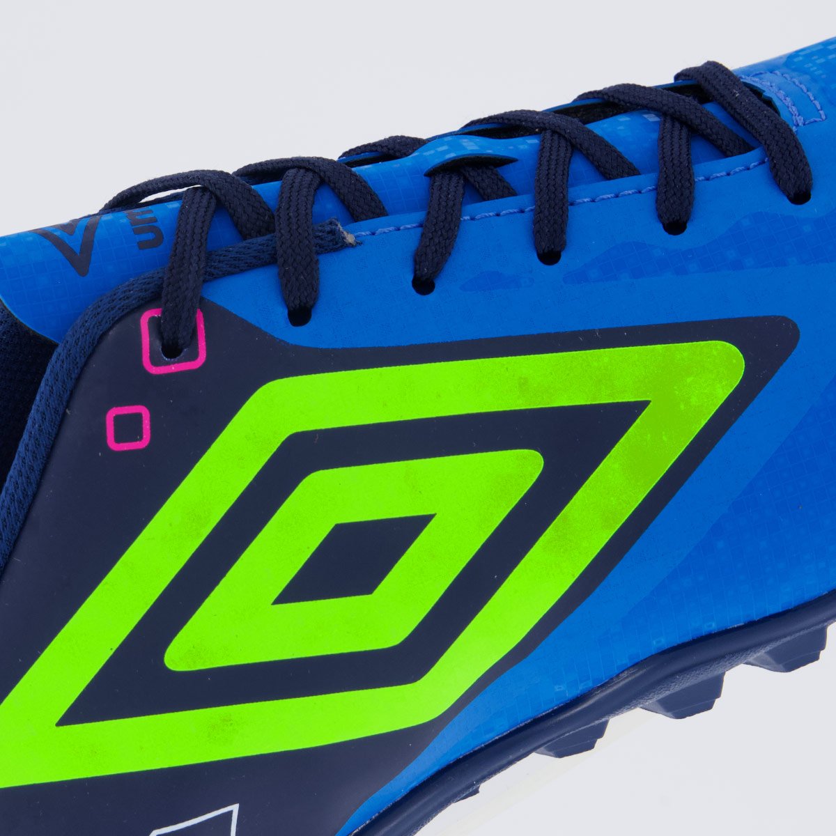 Chuteira Umbro Techno II Society Marinho e Verde Azul/Verde 7