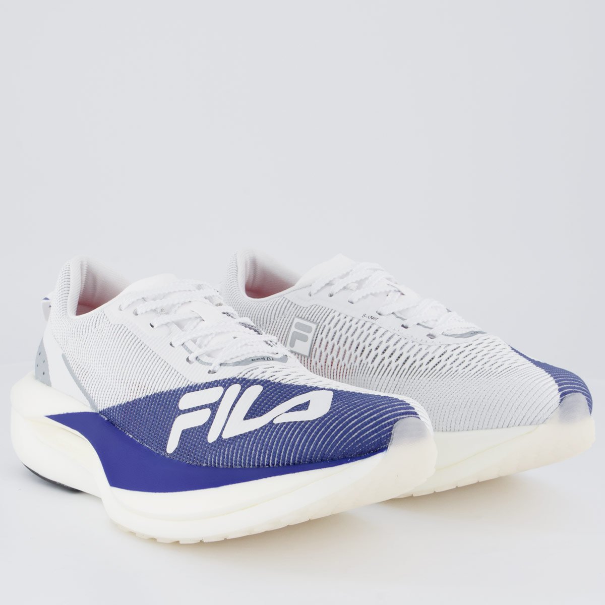 Tênis Fila Racer Carbon 3 Feminino Cinza e Azul Branco/Azul 2