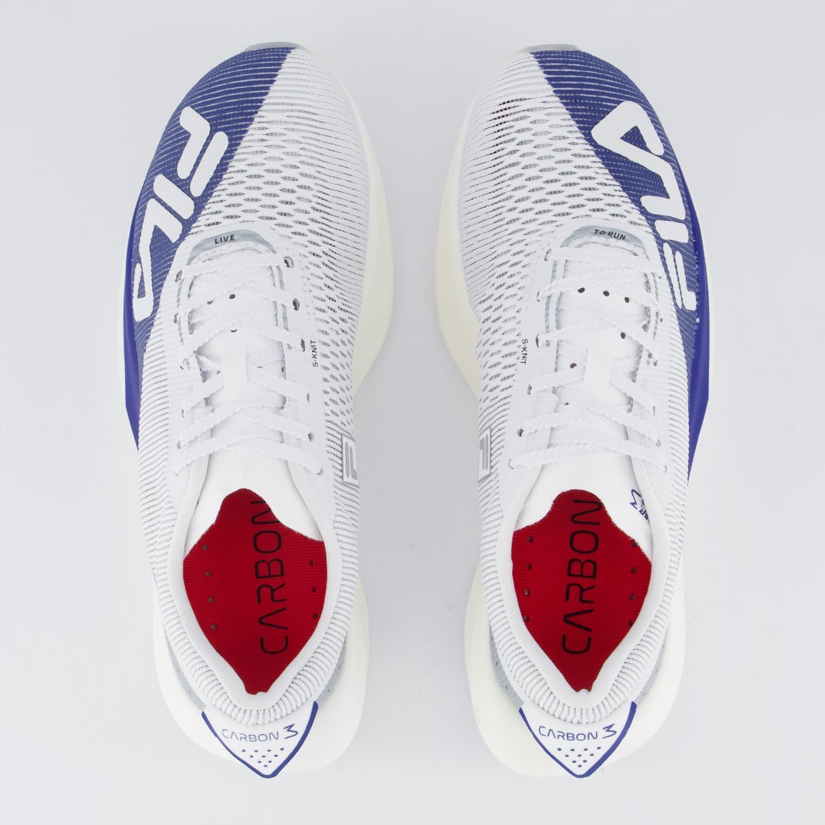 Tênis Fila Racer Carbon 3 Feminino Cinza e Azul Branco/Azul 4