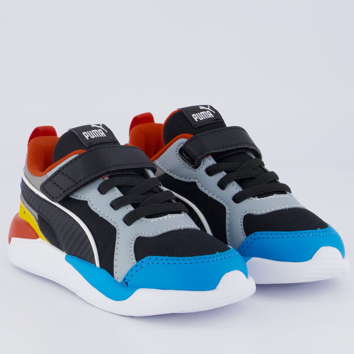 Tênis Puma X-Ray AC Infantil Preto e Azul Preto/Multicores