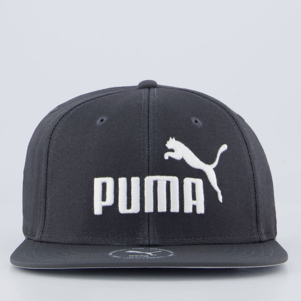 Boné Puma Flat Brim Cinza Preto 2