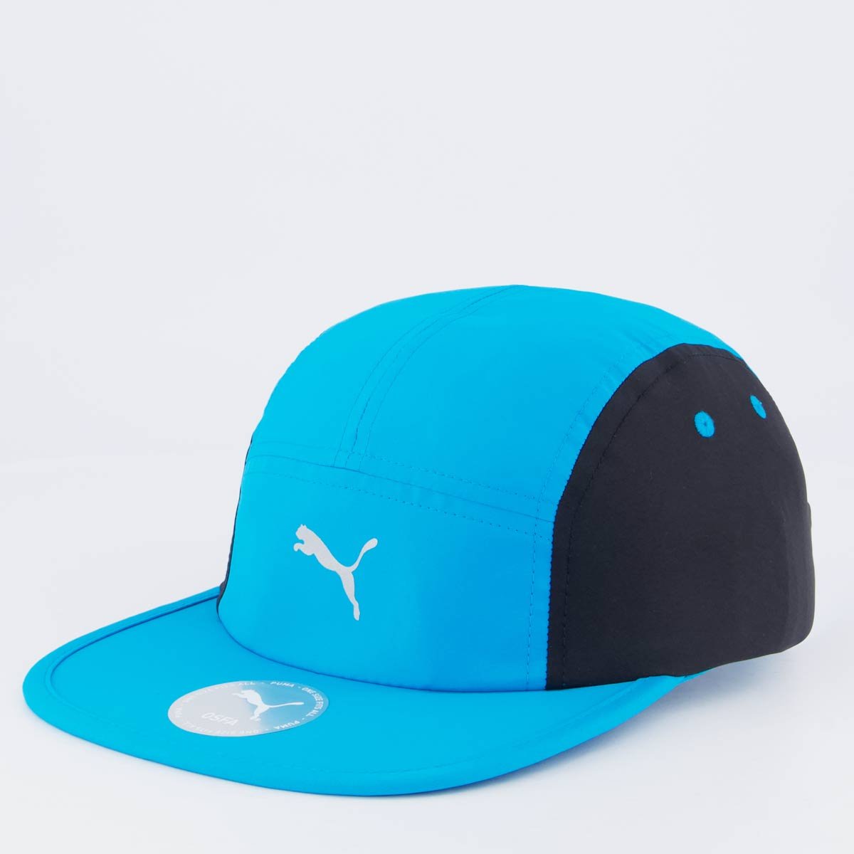 Boné Puma Running 5 Panel Azul e Preto