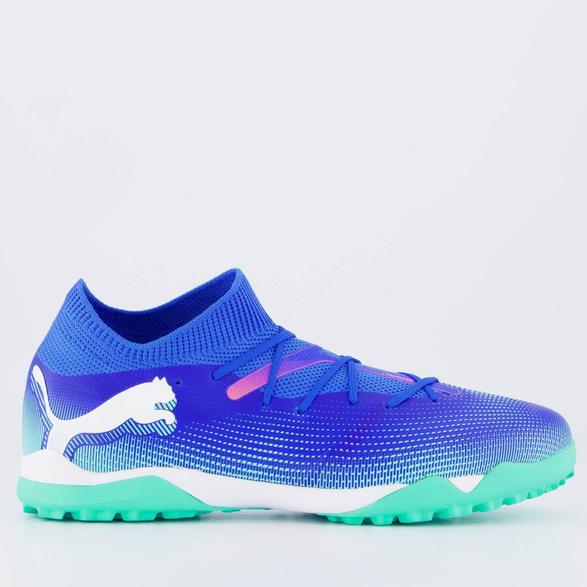 Chuteira Puma Future 7 Match Society Azul e Branca