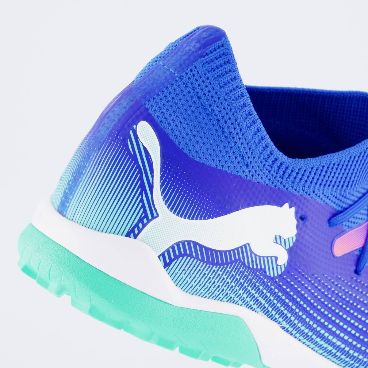Chuteira Puma Future 7 Match Society Azul e Branca Azul/Verde 6