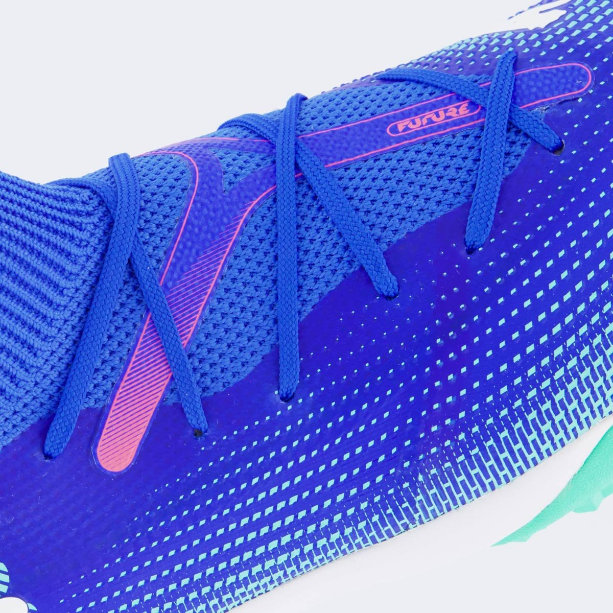 Chuteira Puma Future 7 Match Society Azul e Branca Azul/Verde 7