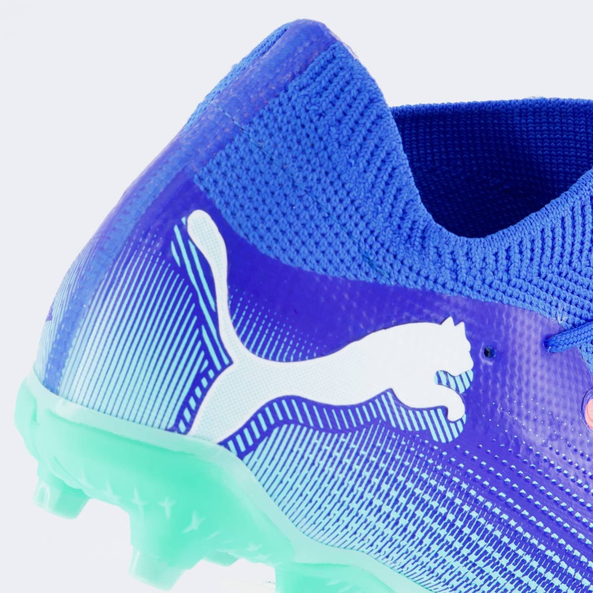 Chuteira Puma Future 7 Match Campo Juvenil Azul e Branca Azul/Verde 6