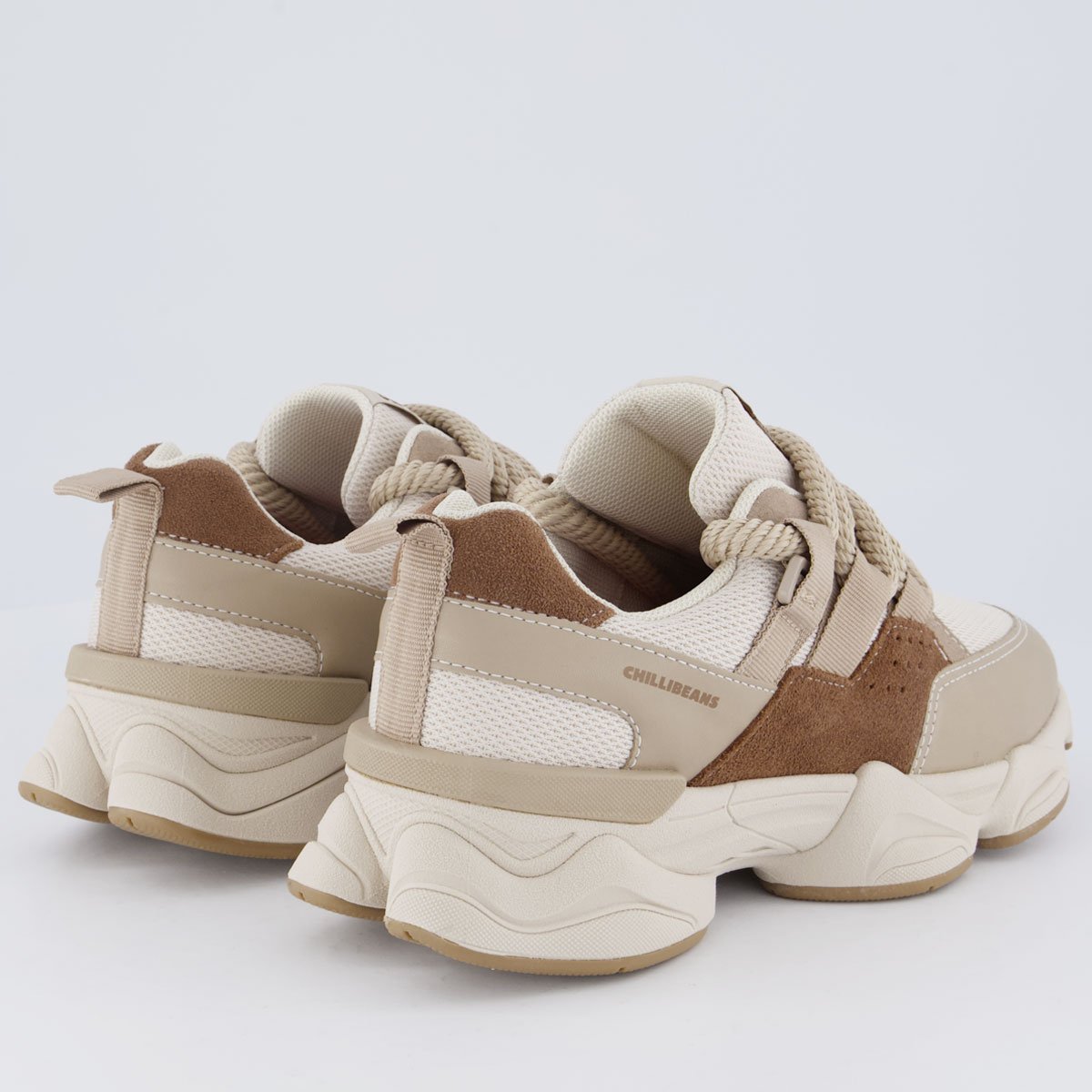 Tênis Chilli Beans Premium Bege Bege/Marrom 3