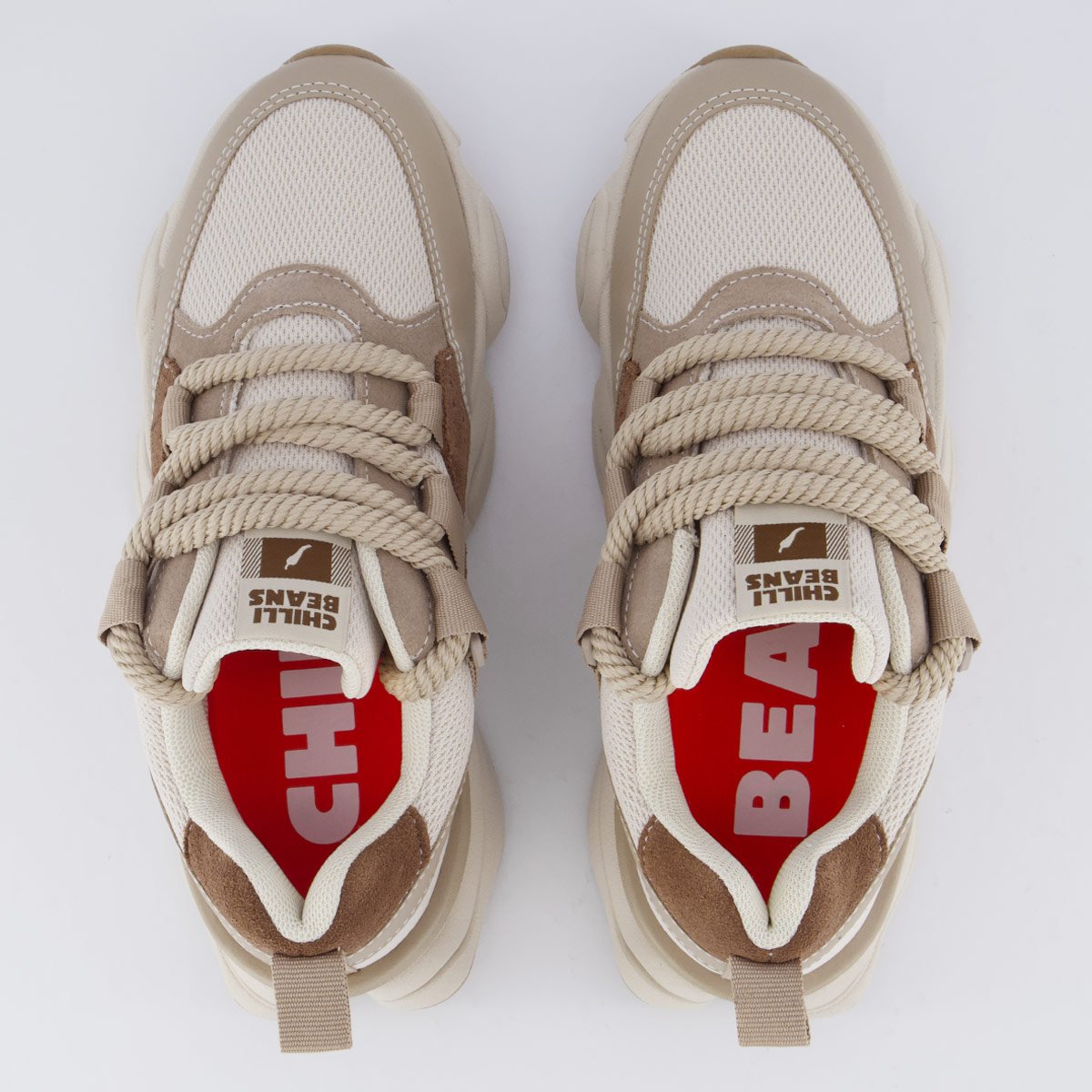 Tênis Chilli Beans Premium Bege Bege/Marrom 4