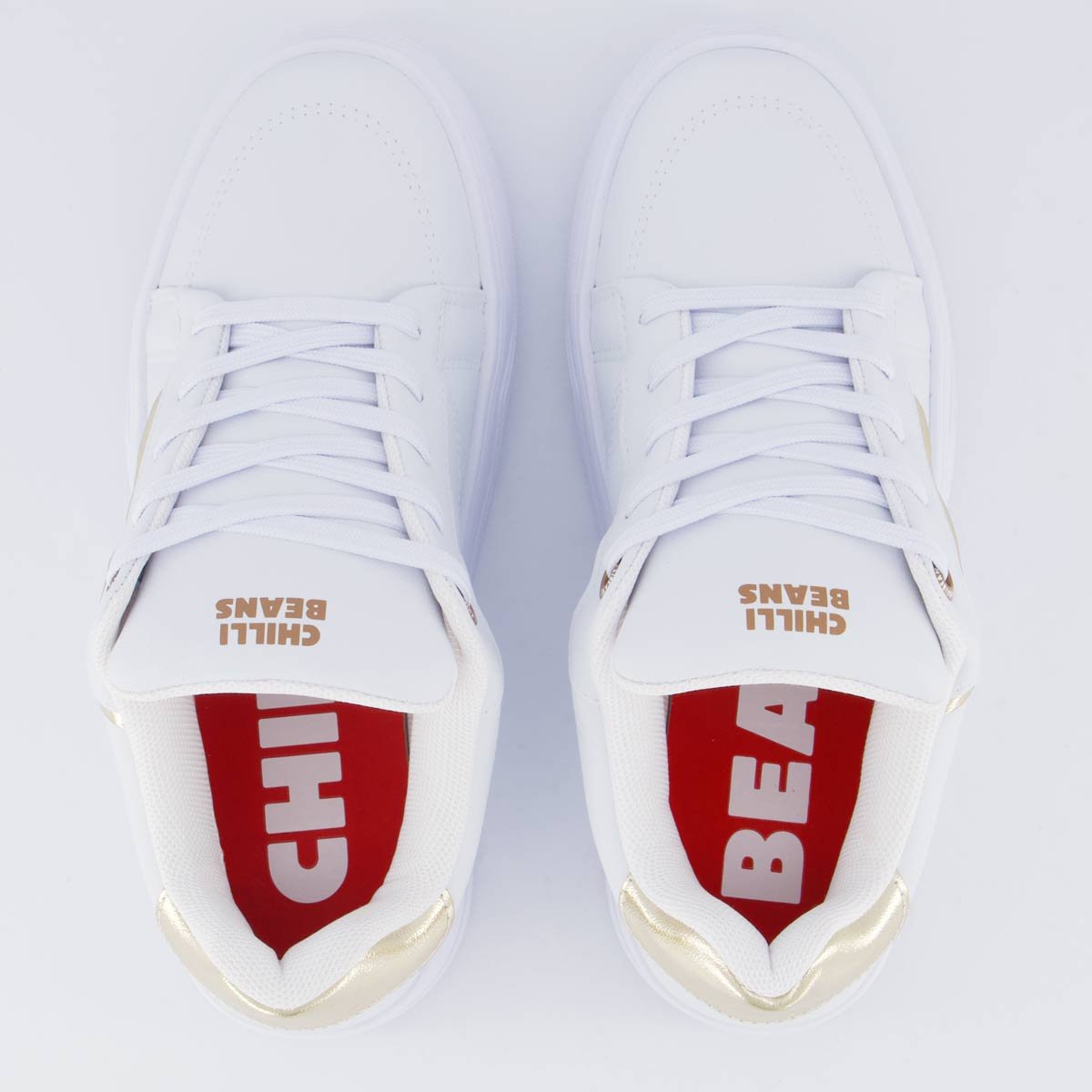 Tênis Chilli Beans Basic Branco Feminino Branco/Dourado 4