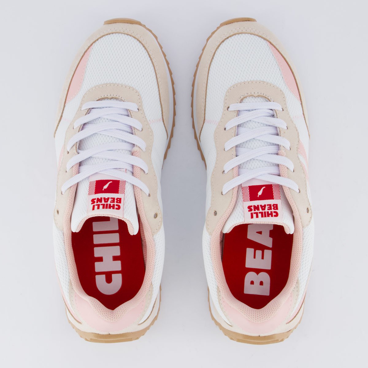Tênis Chilli Beans Silver Feminino Branco e Rosa Branco/Rosa/Bege 4