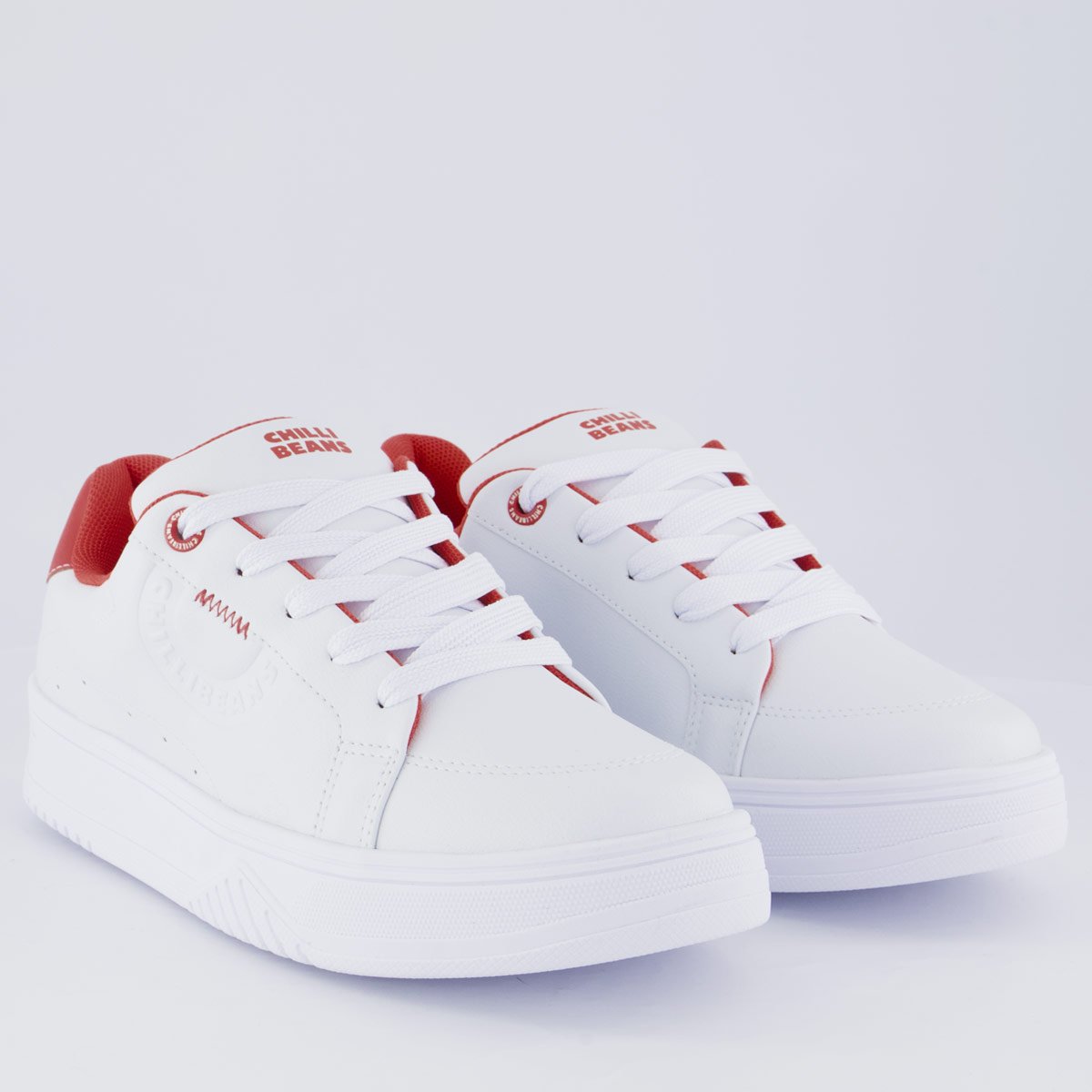 Tênis Chilli Beans Basic Branco e Vermelho Branco/Vermelho 2