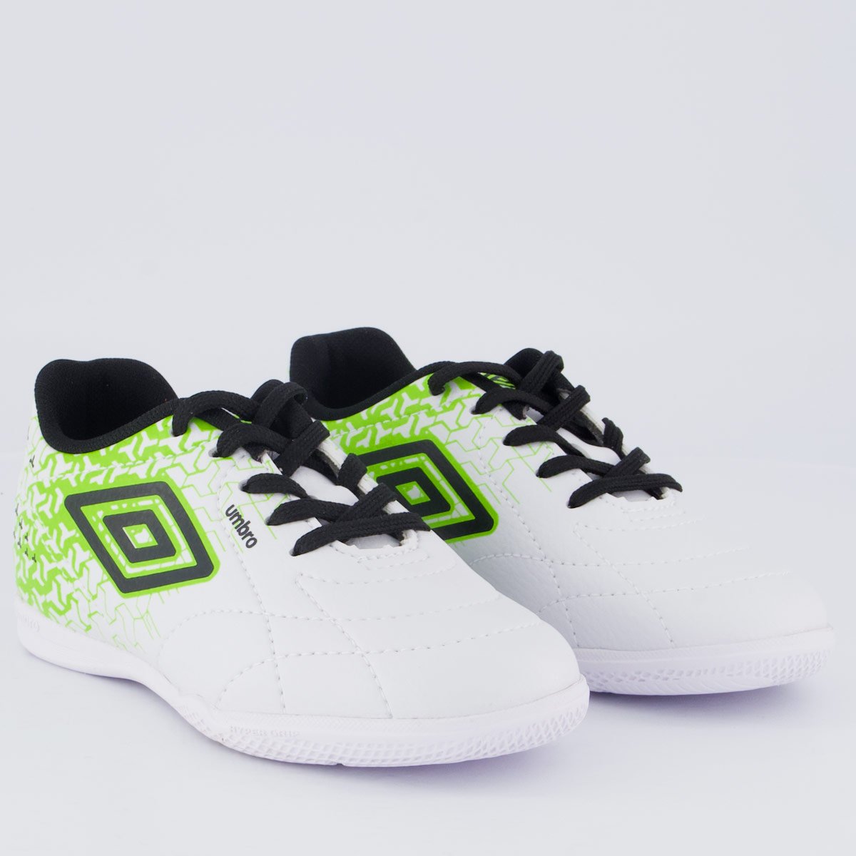 Chuteira Umbro Class Neo Futsal Juvenil Branca Branco/Verde 2