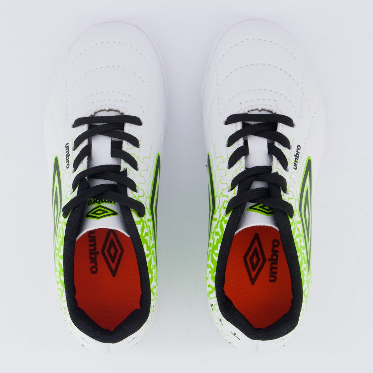 Chuteira Umbro Class Neo Futsal Juvenil Branca Branco/Verde 4