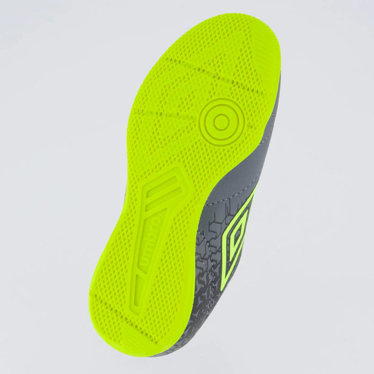 Chuteira Umbro Class Neo Futsal Juvenil Cinza Cinza/Verde 5