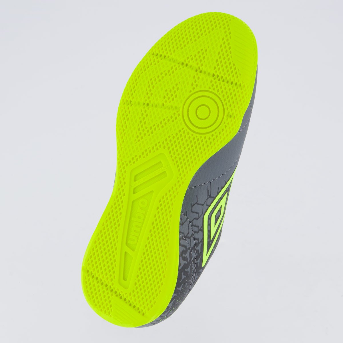 Chuteira Umbro Class Neo Futsal Juvenil Cinza Cinza/Verde 5