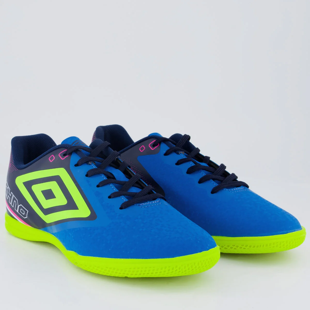 Chuteira Umbro Techno II Futsal Azul Azul/Verde/Roxo 2