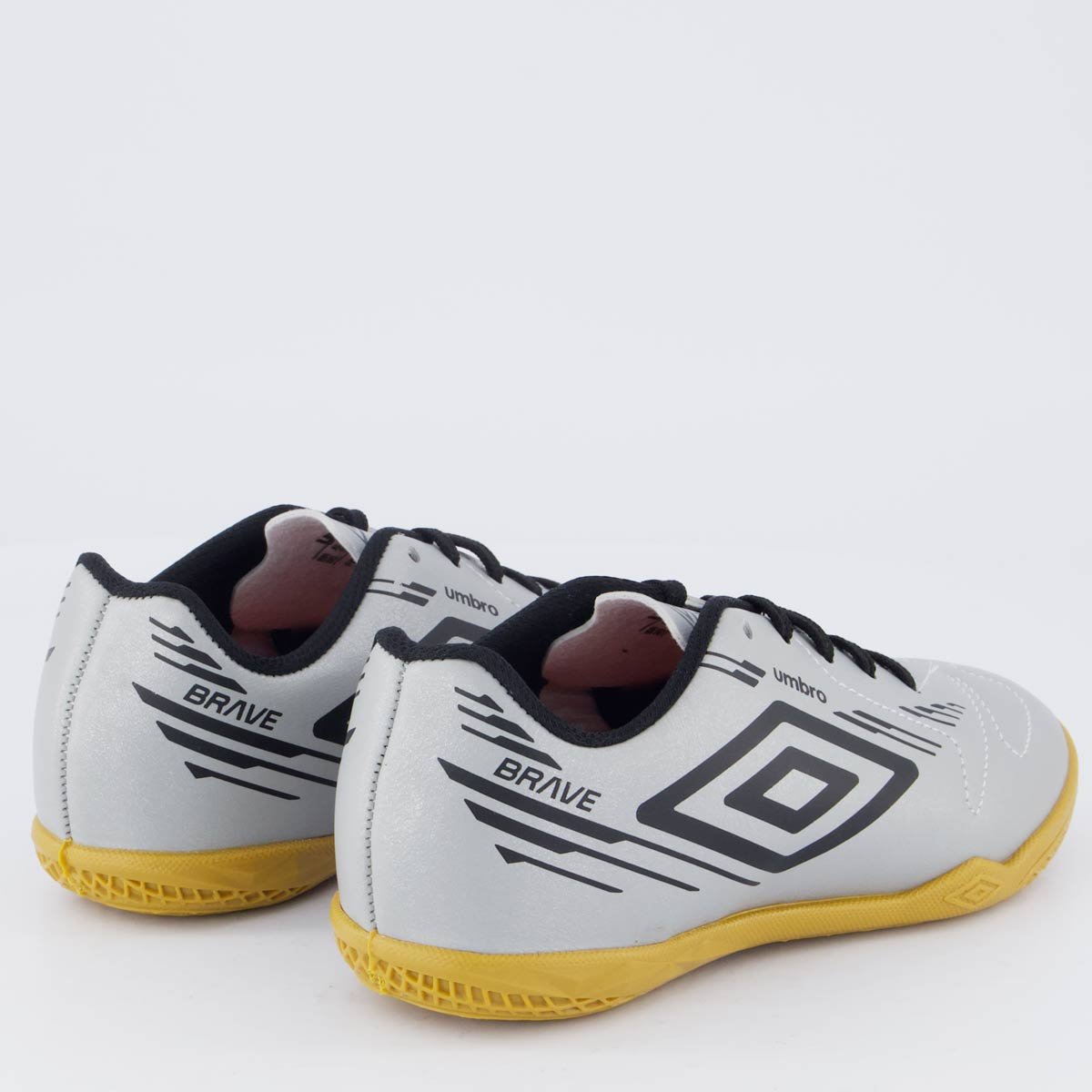 Chuteira Umbro Brave Futsal Juvenil Cinza e Preta Cinza/Preto 3