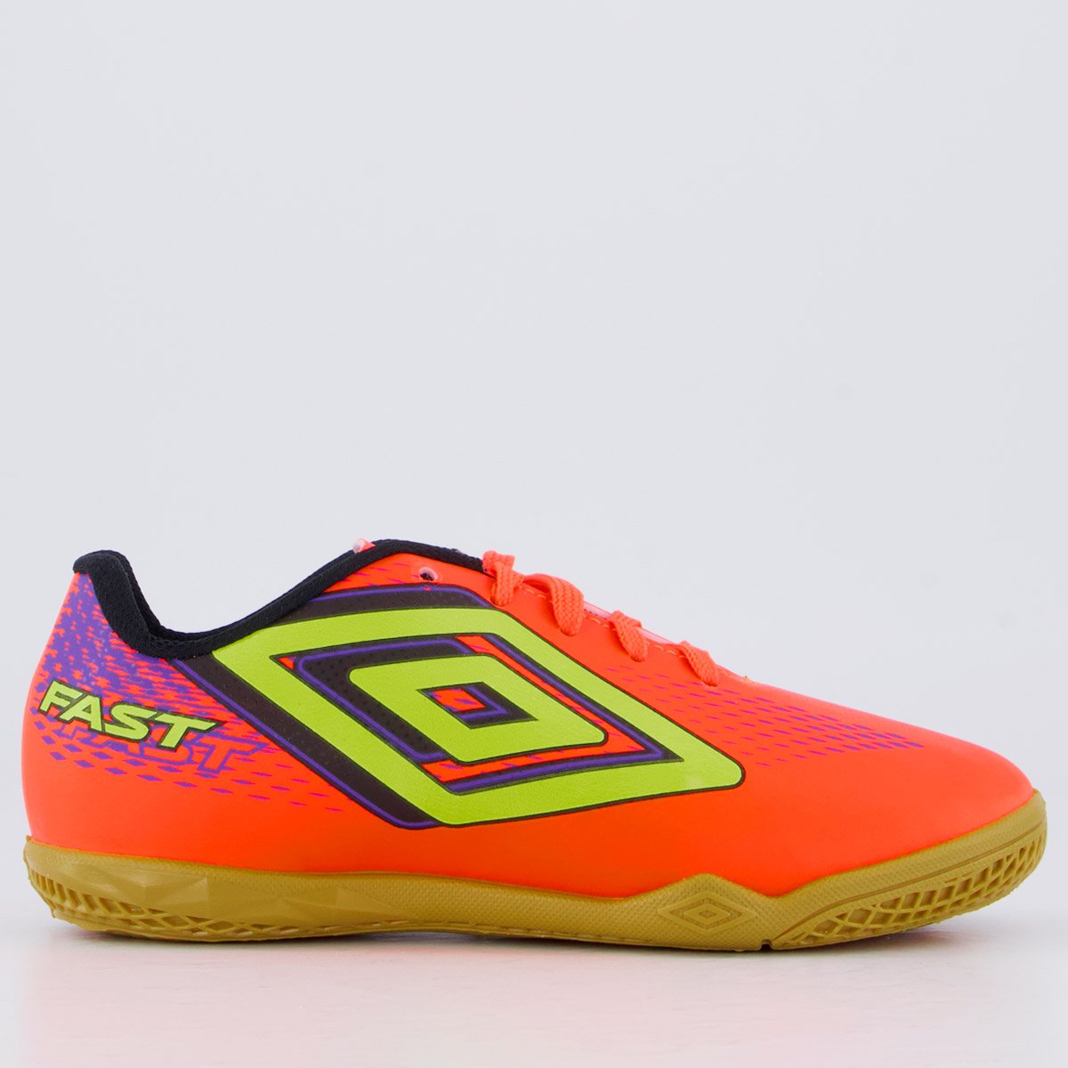 Chuteira Umbro Fast II Futsal Juvenil Laranja