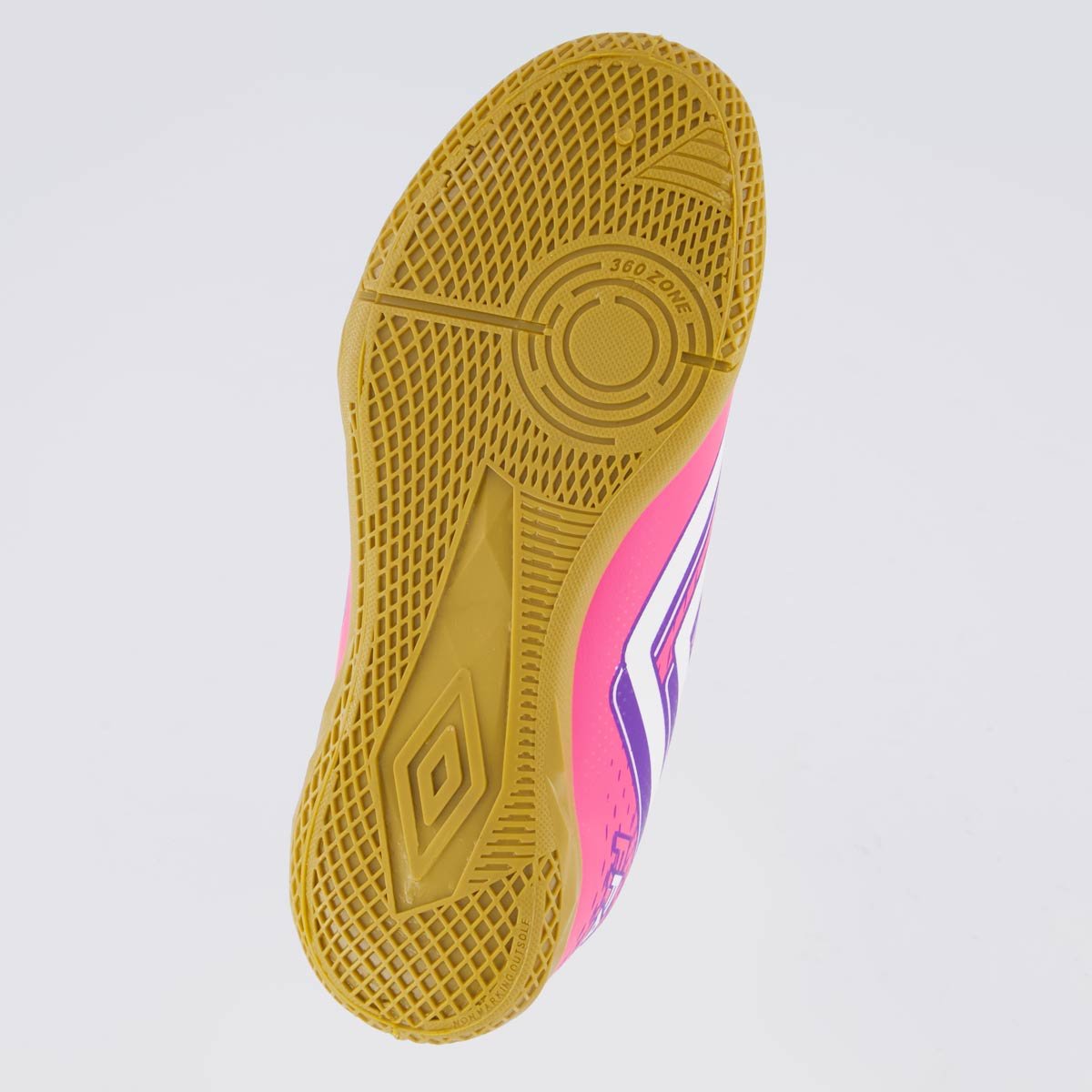 Chuteira Umbro Fast II Futsal Juvenil Rosa Rosa/Roxo 5