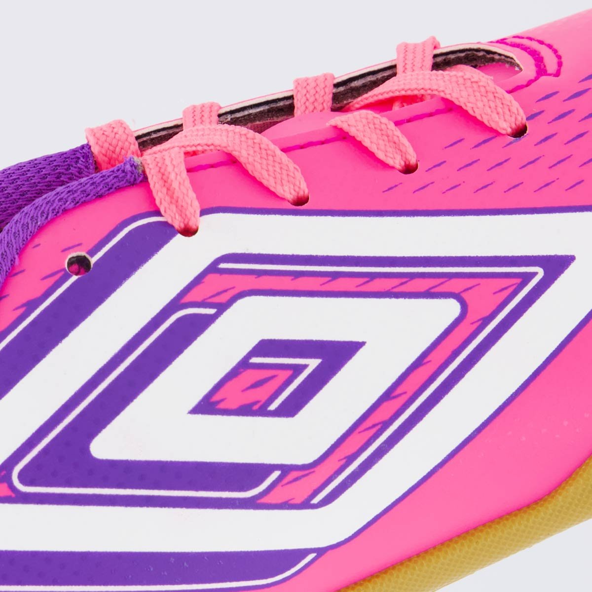 Chuteira Umbro Fast II Futsal Juvenil Rosa Rosa/Roxo 7