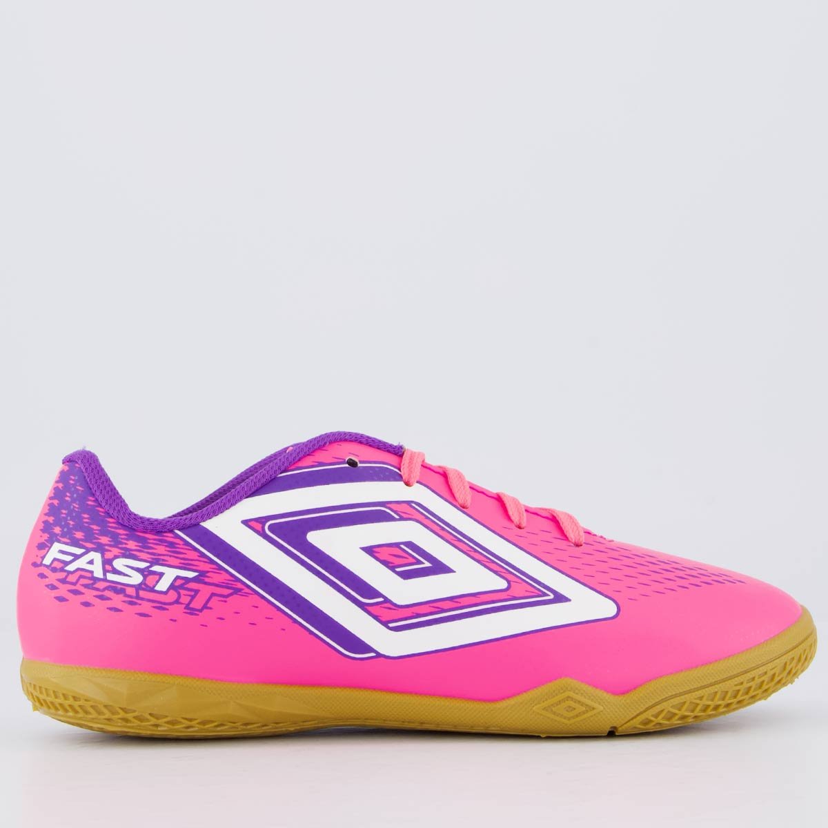 Chuteira Umbro Fast II Futsal Juvenil Rosa
