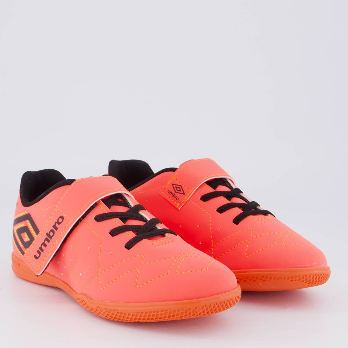 Chuteira Umbro Class Neo Futsal Juvenil Laranja Laranja/Preto 2