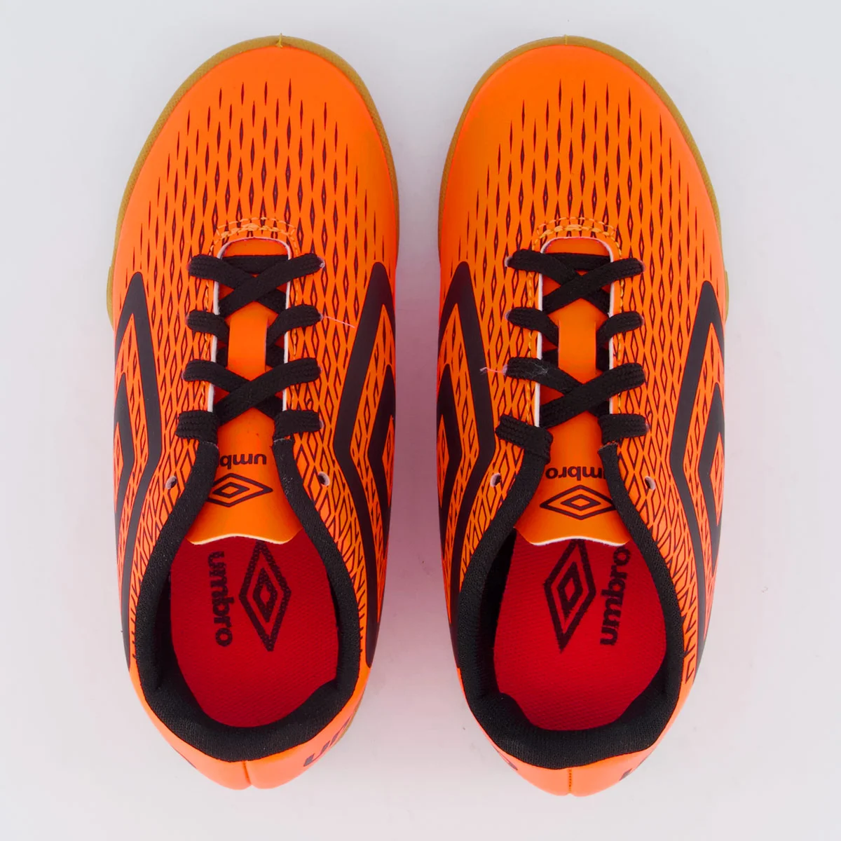 Chuteira Umbro X-Diamond Futsal Juvenil Laranja Laranja/Preto 4
