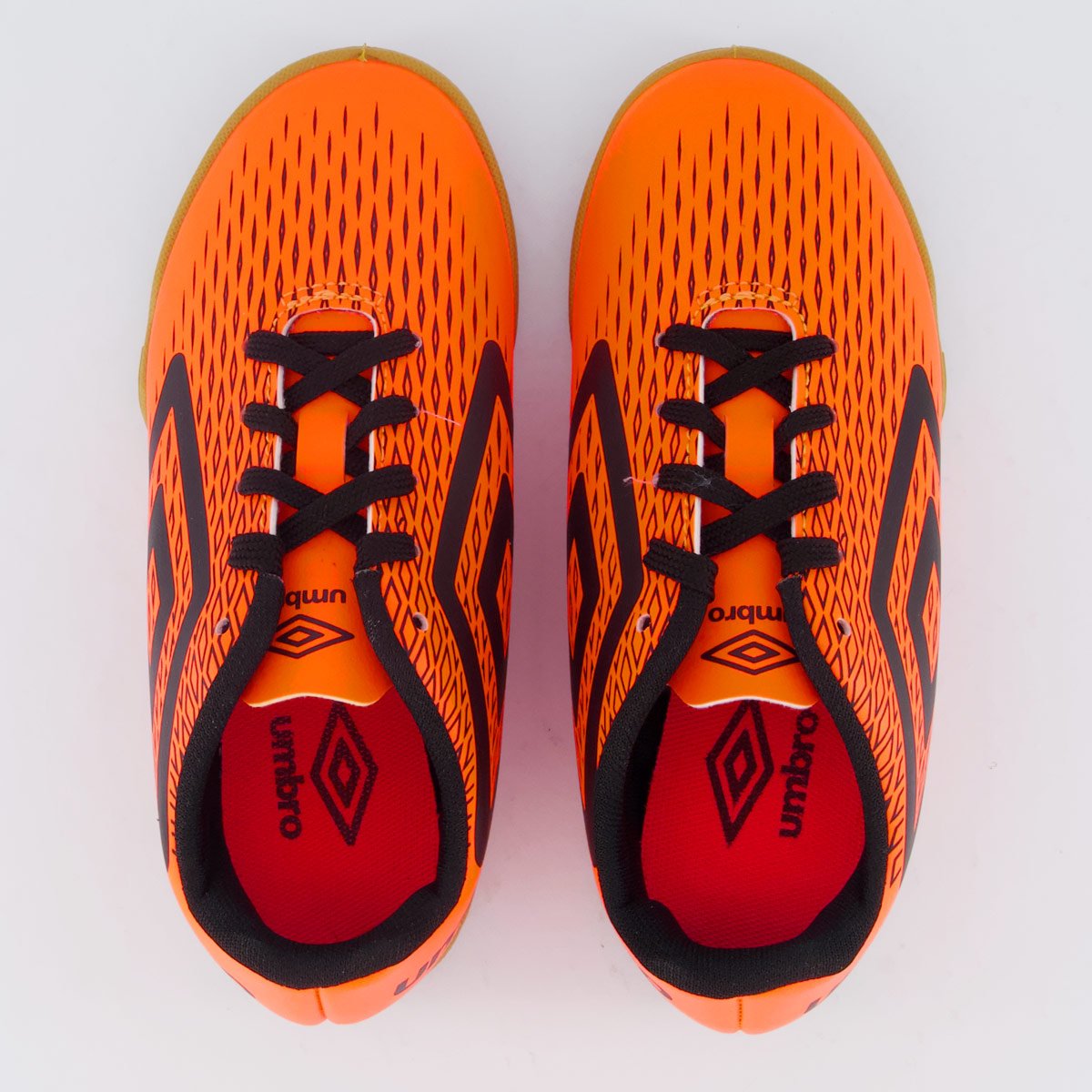 Chuteira Umbro X-Diamond Futsal Juvenil Laranja Laranja/Preto 4