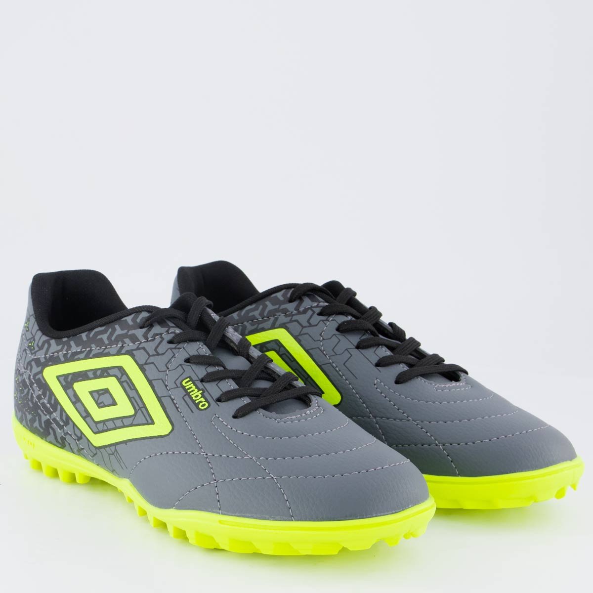 Chuteira Umbro Class Neo Society Cinza e Verde Cinza/Verde 2