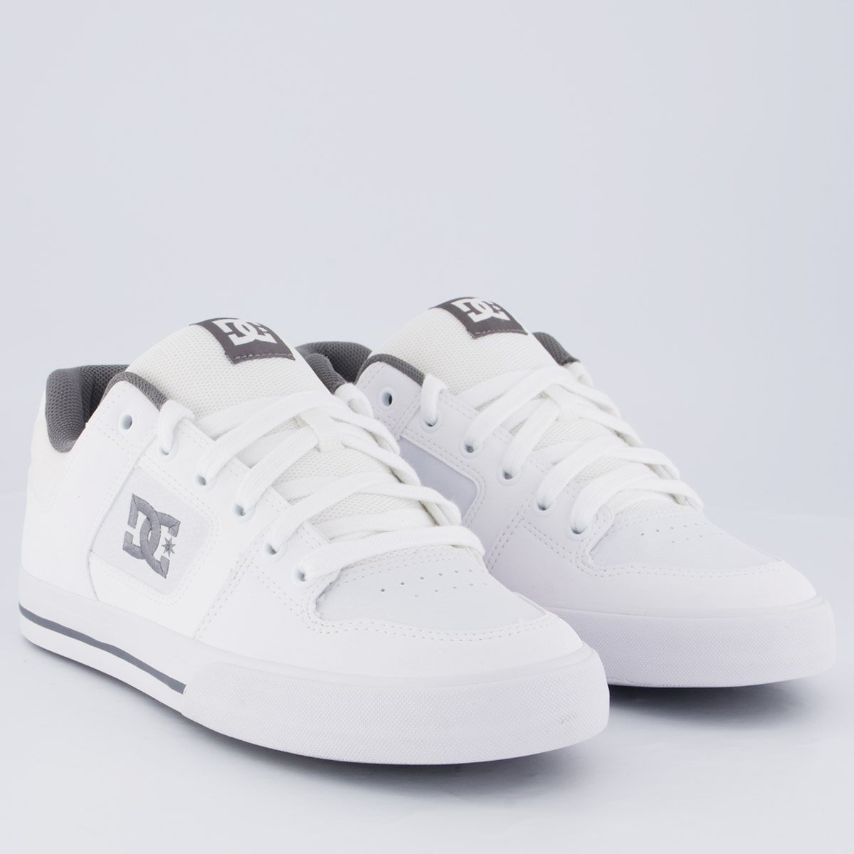 Tênis DC Shoes Pure Branco e Cinza Branco/Cinza 2