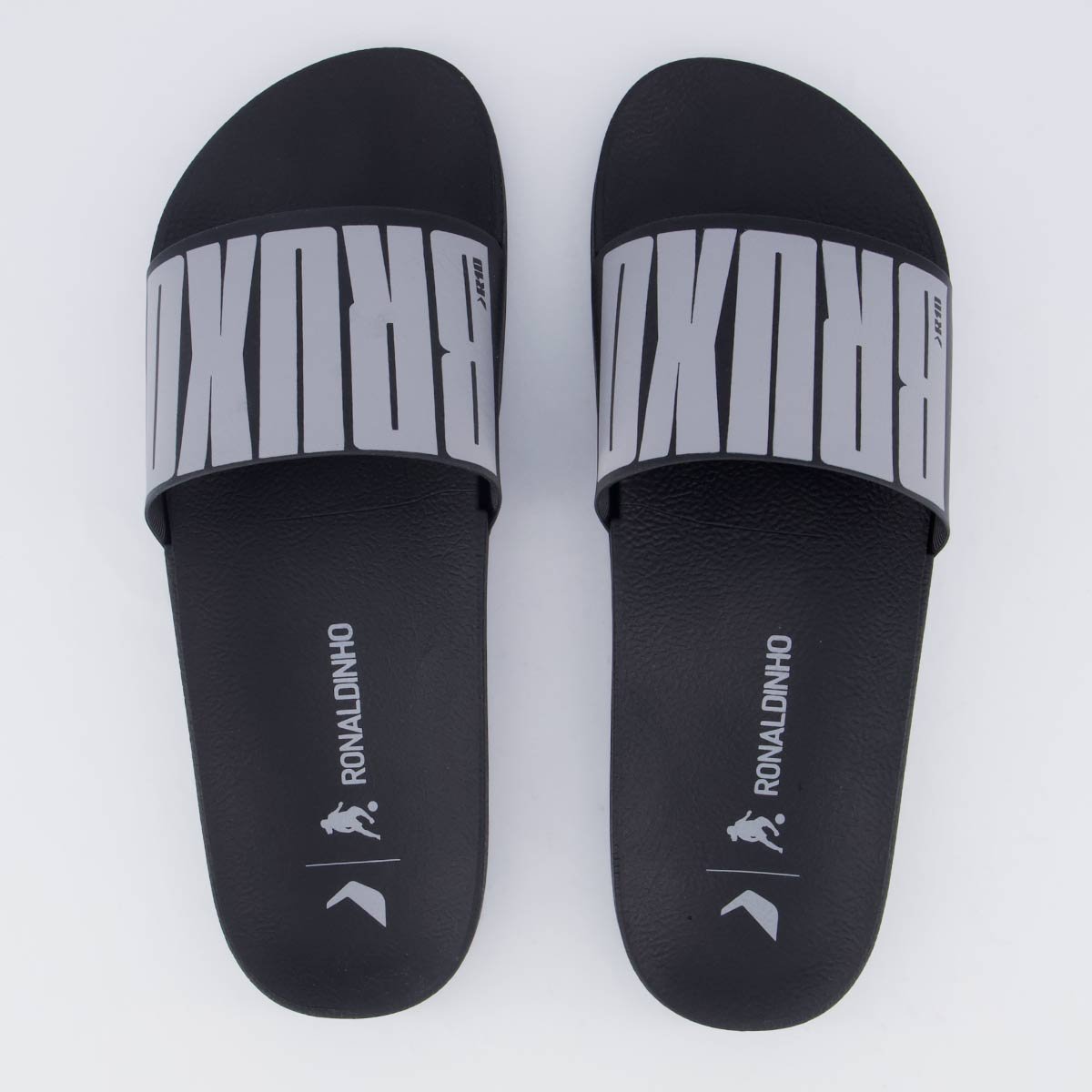 Chinelo Rider Slide R10 Preto e Cinza