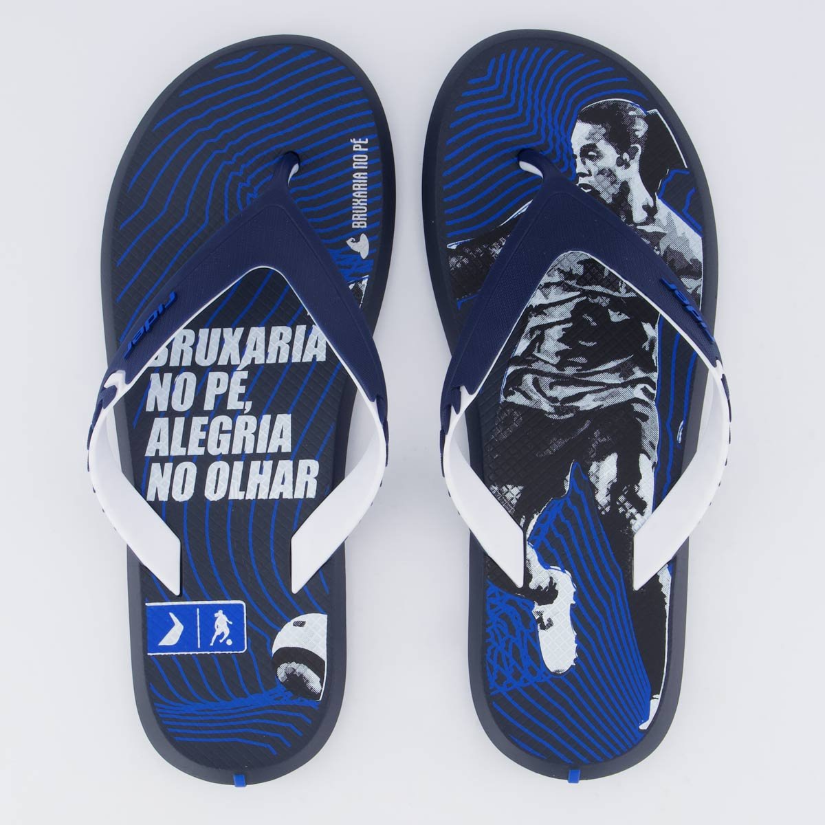 Chinelo Rider R1 Prime R10 Preto e Azul