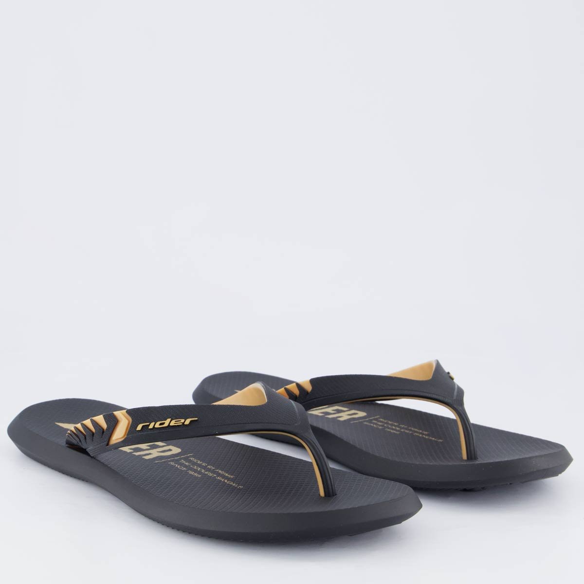 Chinelo Rider R1 Prime Preto e Marrom Preto 3