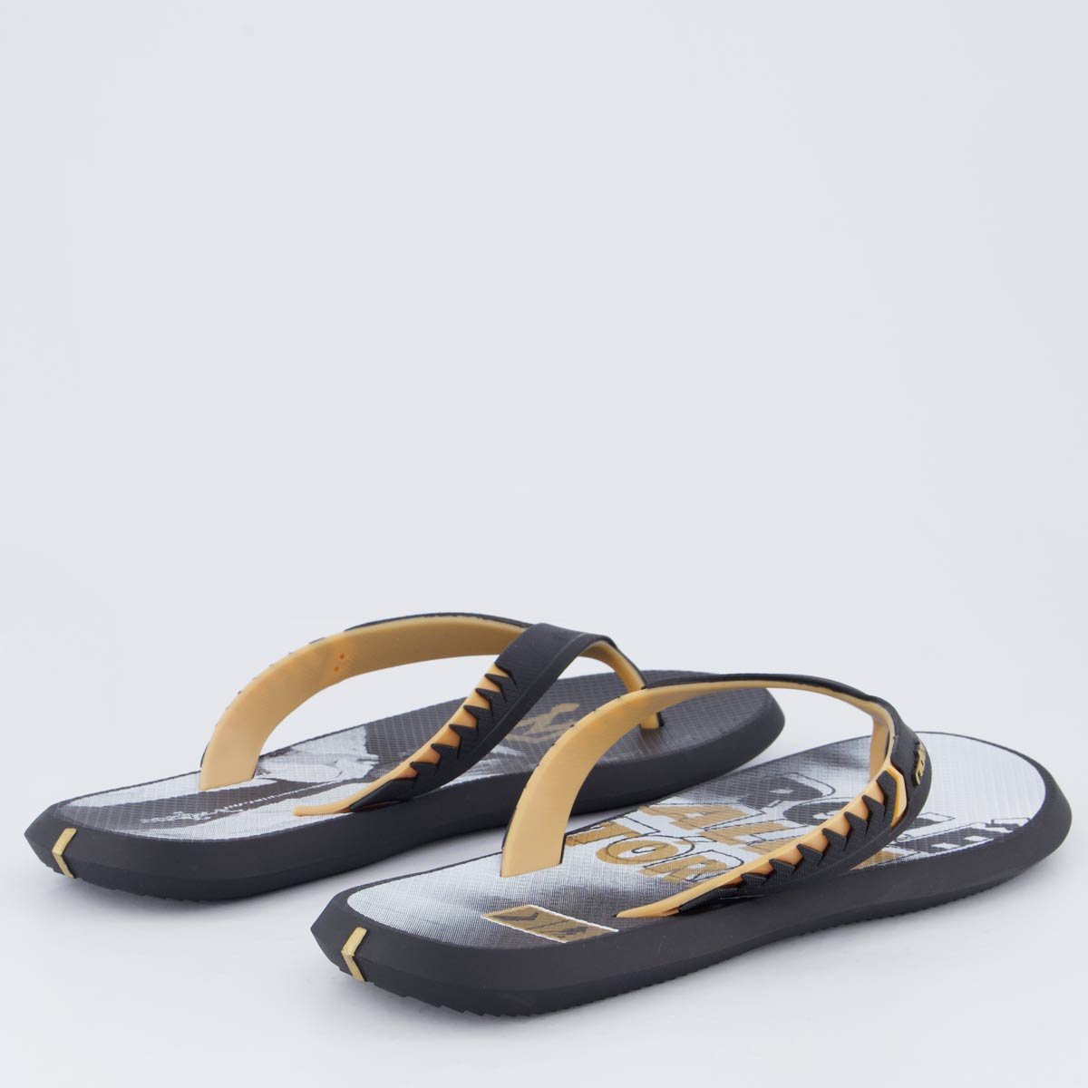 Chinelo Rider R1 Prime R10 Preto e Marrom Preto 4