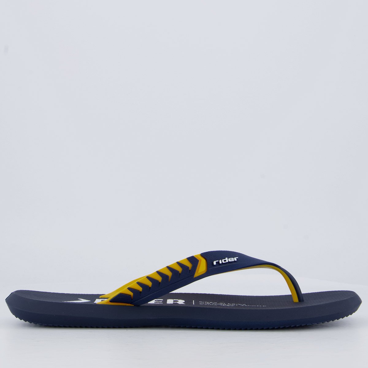 Chinelo Rider R1 Prime Marinho e Amarelo Azul Marinho 2