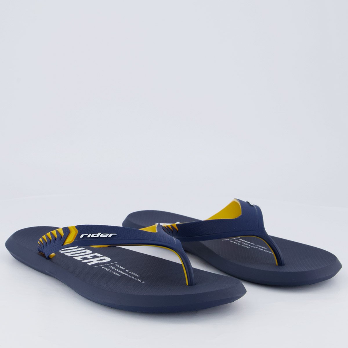 Chinelo Rider R1 Prime Marinho e Amarelo Azul Marinho 3