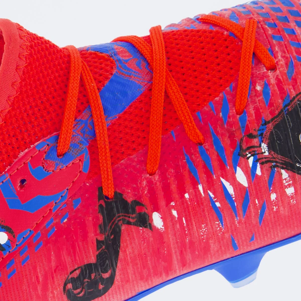 Chuteira Puma Future 8 Match Playmakers FG/AG Campo Juvenil Vermelha e Azul Vermelho/Azul 7