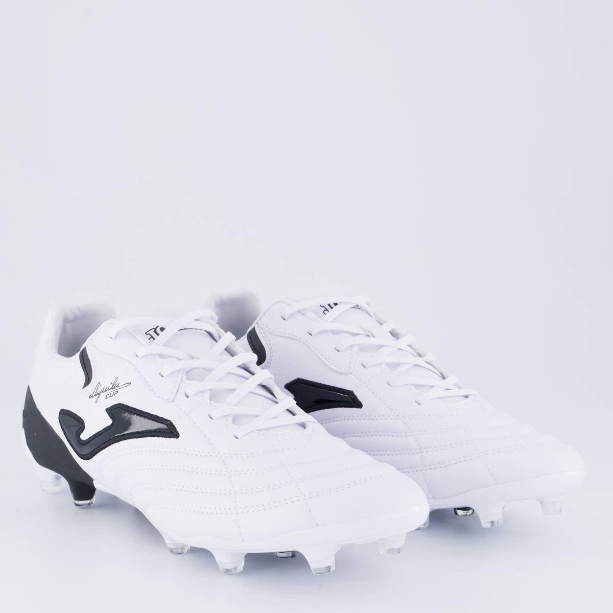 Chuteira Joma Aguila Cup Campo Branca Branco/Preto 2