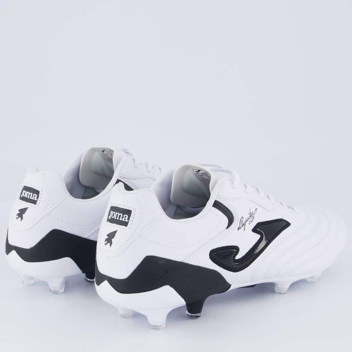 Chuteira Joma Aguila Cup Campo Branca Branco/Preto 3