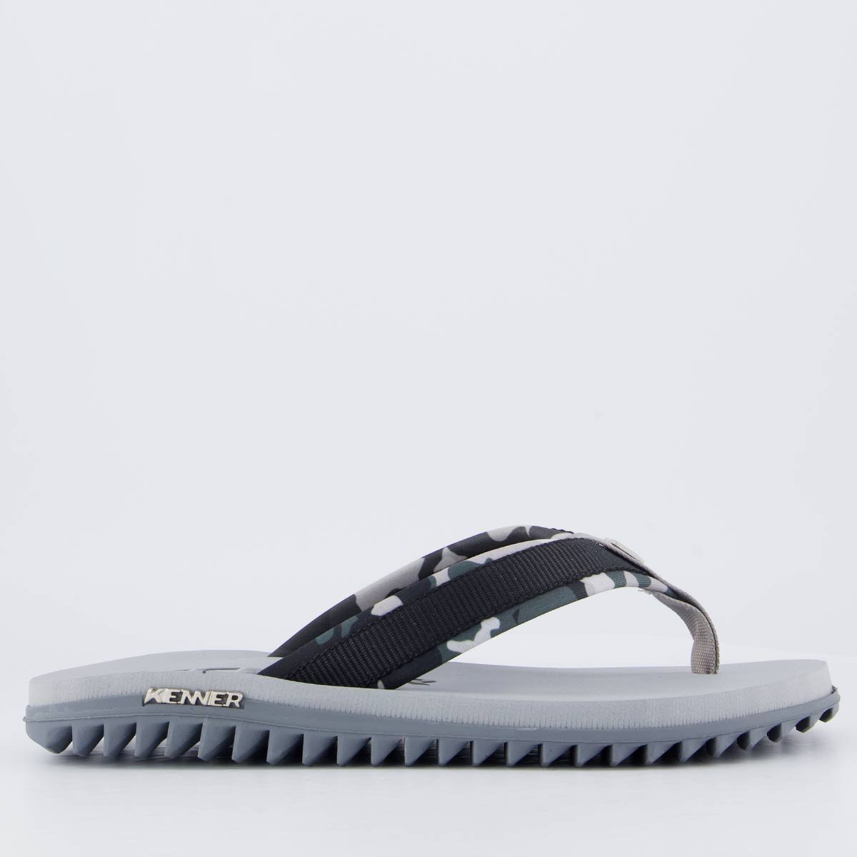 Chinelo Kenner Kivah Army Cinza Cinza/Preto 2