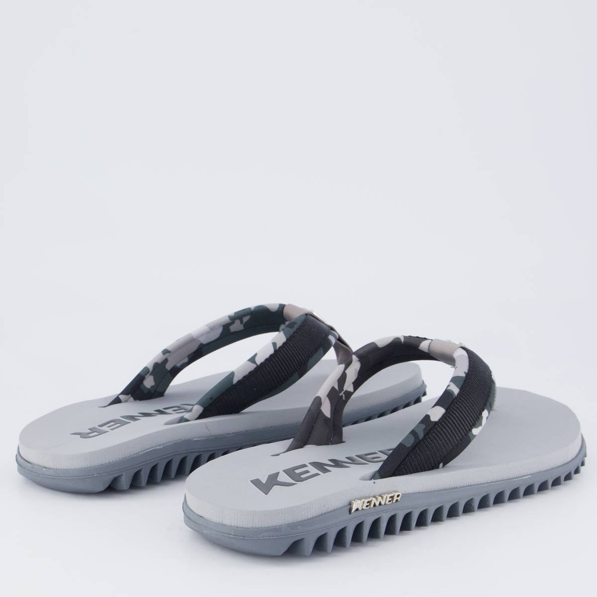 Chinelo Kenner Kivah Army Cinza Cinza/Preto 4