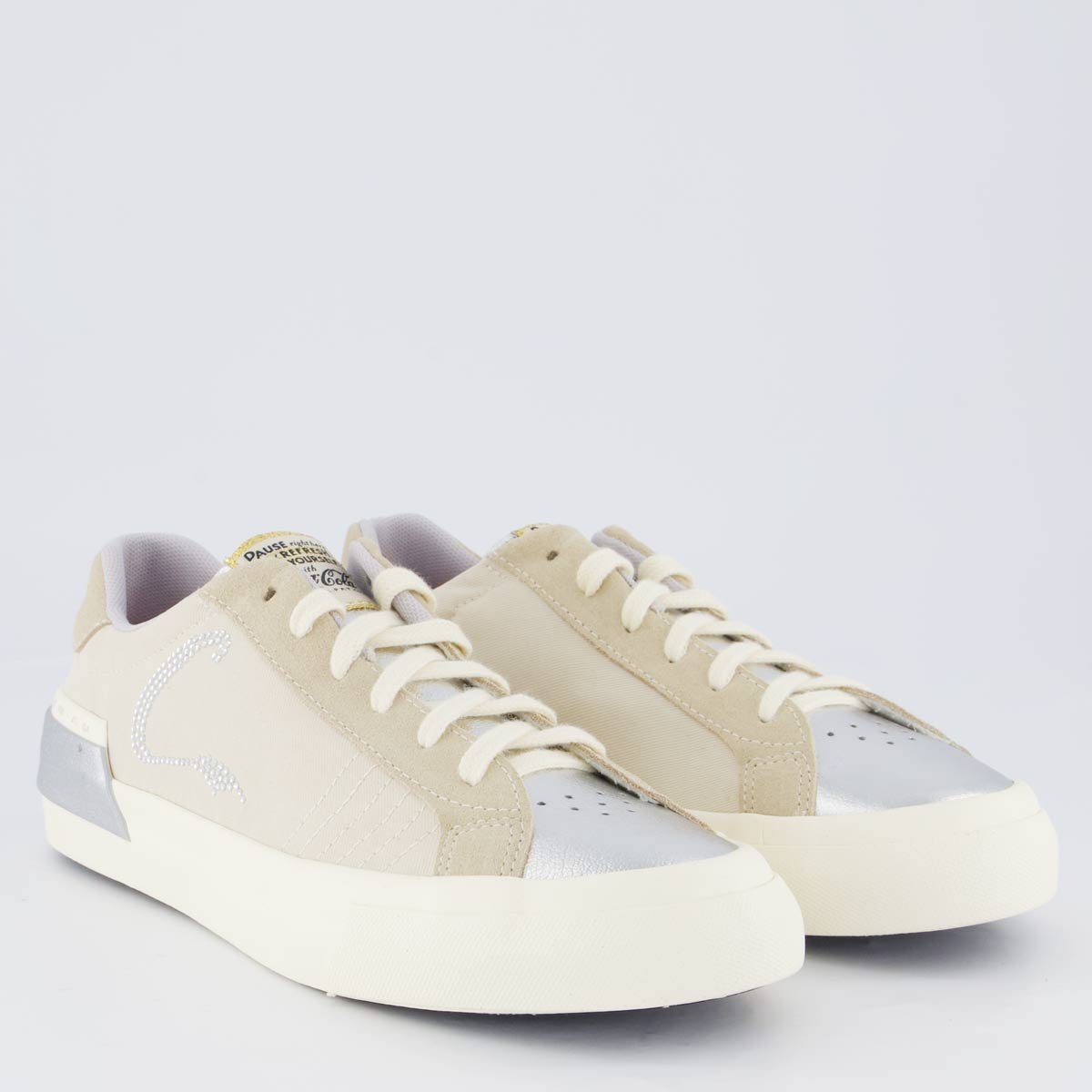 Tênis Coca Cola Lavine Feminino Bege Bege 2