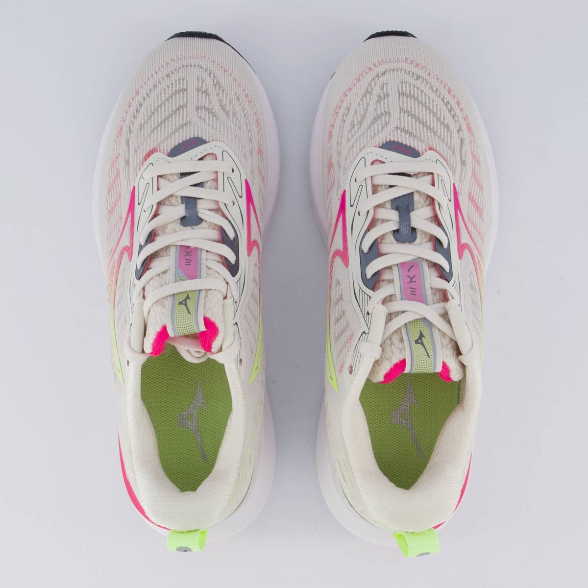 Tênis Mizuno Base Ride Feminino Bege Bege/Rosa 4